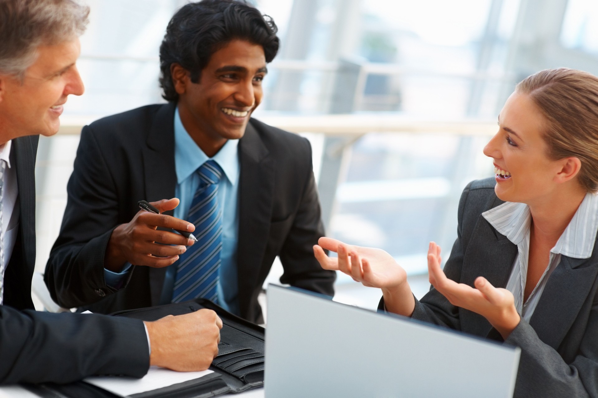 Associates during a business meeting